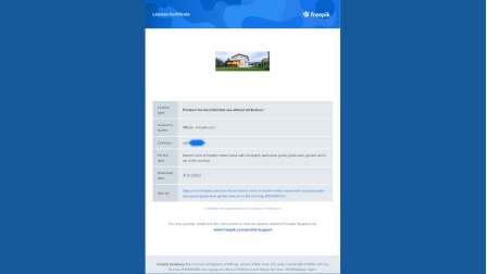 Exterior view of modern white house - 18120991